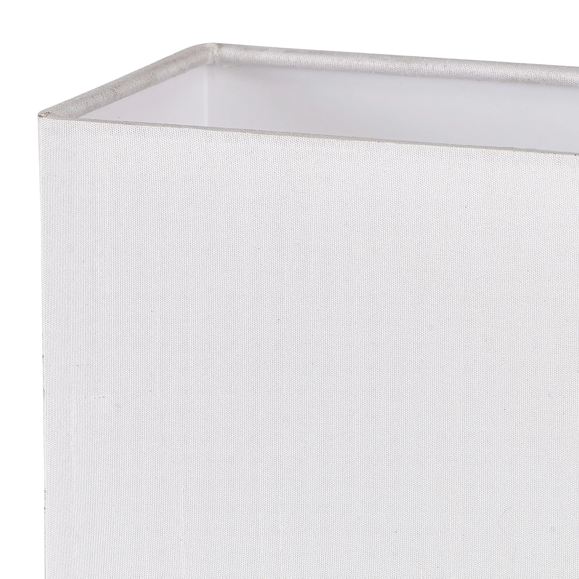 Serena Rectangular, 200 x 100 x 140mm Faux Silk Fabric Shade, White D0879  Deco Serena